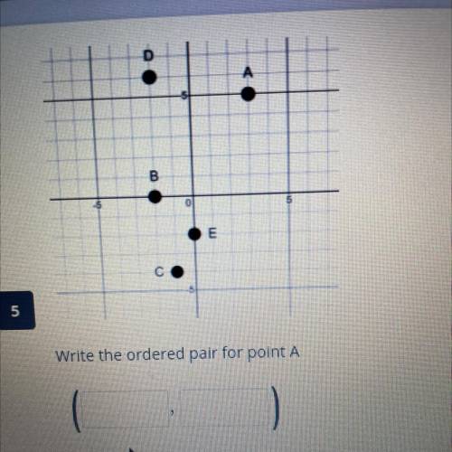 Write the ordered pair for point a
