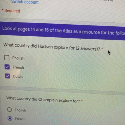 What country did Hudson explore for (2 answers for this question )