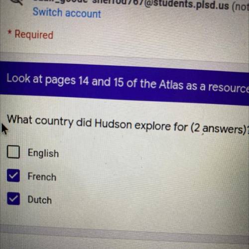 What country did Hudson explore for? (Multiple answer )