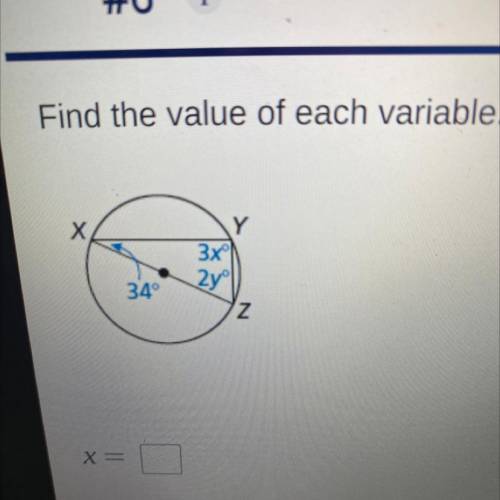 Find the value of each variable X and Y