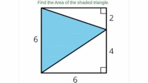 What is the area of the shaded triangle.