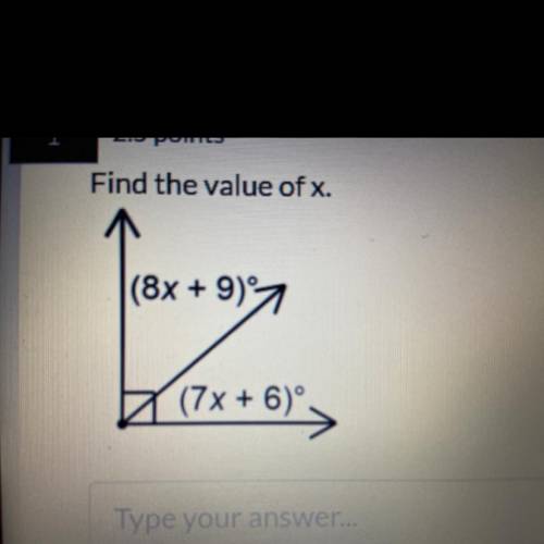 Find the value of x please!!