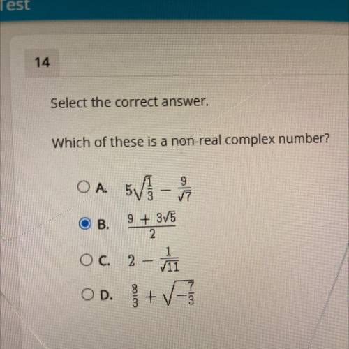 Which of these is a non real￼ complex number￼?