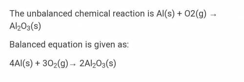 Al (s) + O2 (g)→ Al2O3 (s) what type of chemical reaction is it