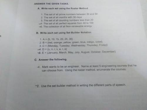 A 4,5 b 4,5 and c 1,2 please answer