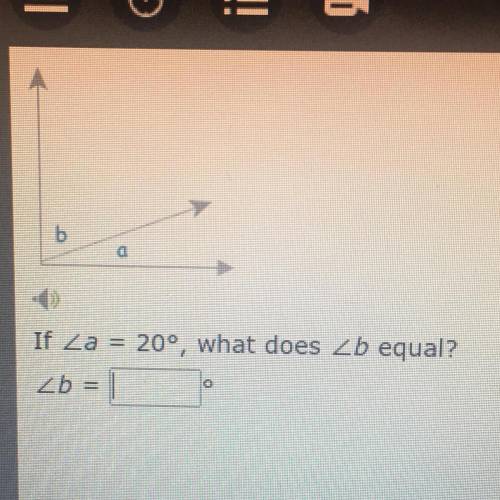 If Za
20°, what does Zb equal?
2b =