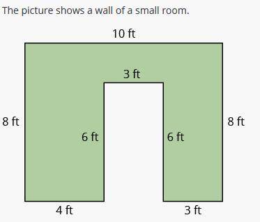 What is the total area of the wall? (in square feet)