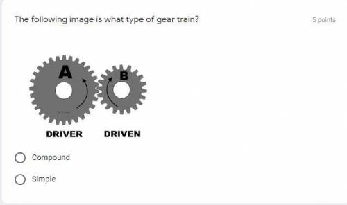 The following image is what type of gear train.