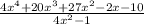\frac{4x^4+20x^3+27x^2-2x-10}{4x^2-1}