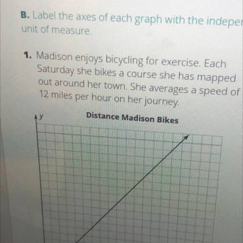 1. Madison enjoys bicycling for exercise. Each

Saturday she bikes a course she has mapped
out aro