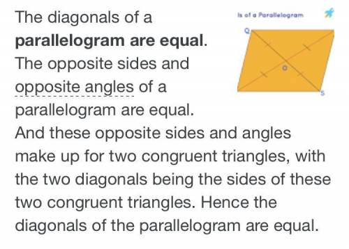 The diagonals of a parallelogram?​