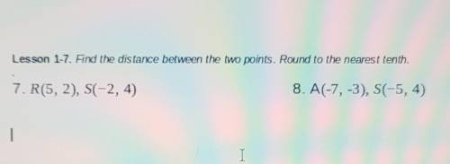Help find the distance between the two points​