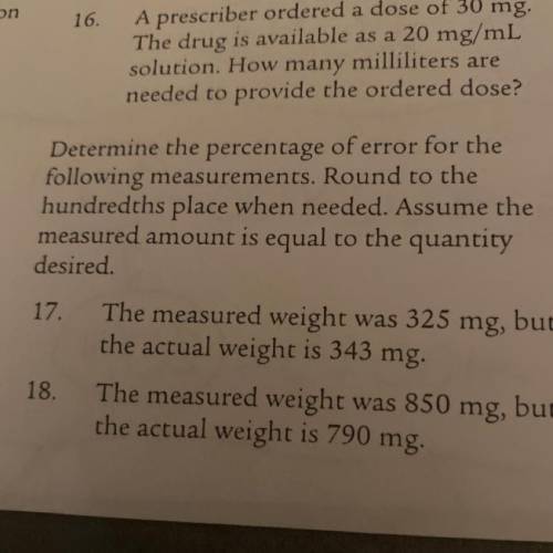 Pharmacy math questions