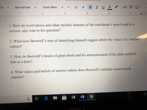 The Epic Poem is called Beowulf please help