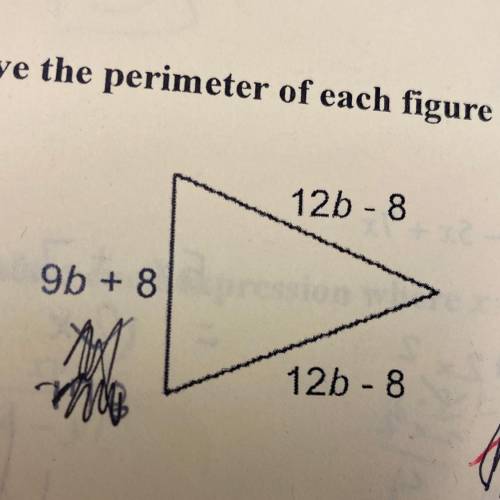 Give the perimeter of each figure as a simplified expression , please help me