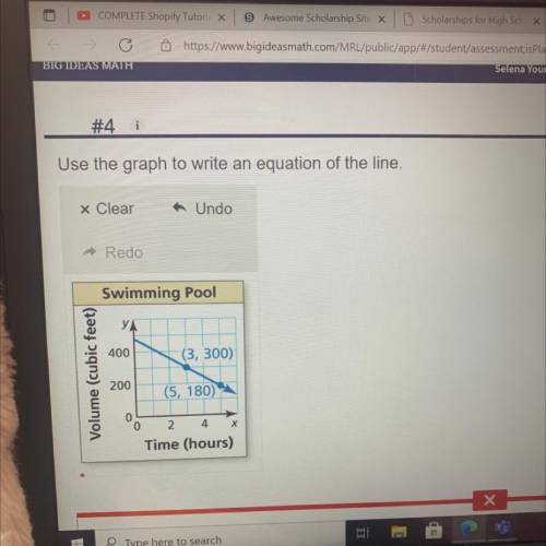 Use the graph to write an equation of the line.