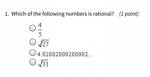 Which of the following numbers is rational?