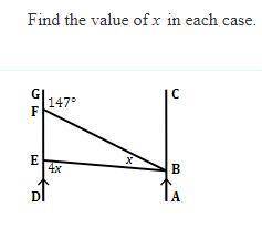 FInd the value of x.