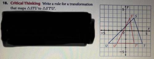 PLZ HELP…Right a rule for a transformation that maps STU to S'T'U'