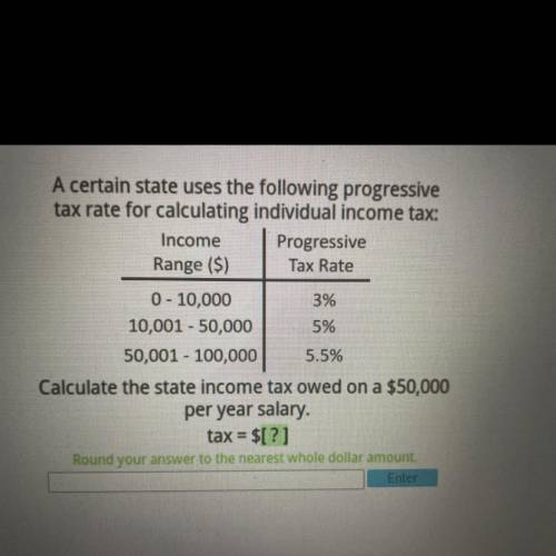 A certain state uses the following progressive

tax rate for calculating individual income tax:
In