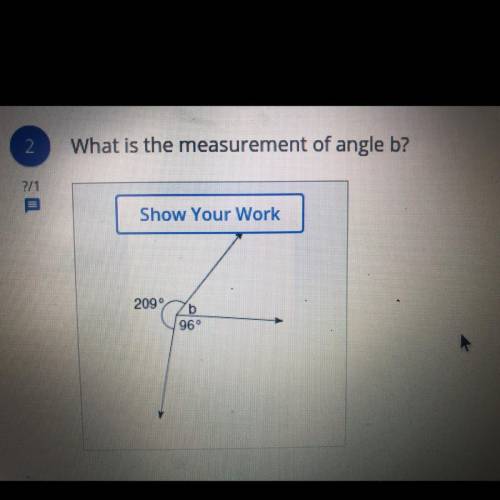 What is the measurement of angle b?
