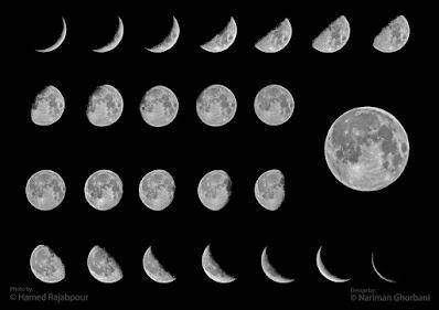 Why do we see different phases of the moon from Earth? *