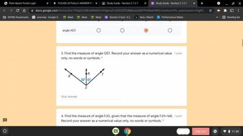 Help me please Find the measure of angle QST