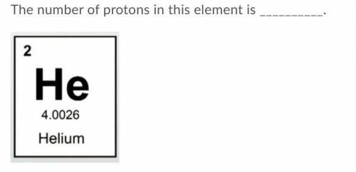 The number of protons in this element is __________.
A.8
B.6
D.2
C.4