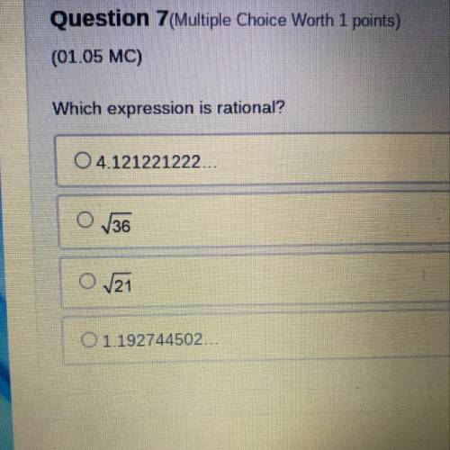 Which expression is rational