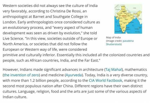 Define Indian culture ​