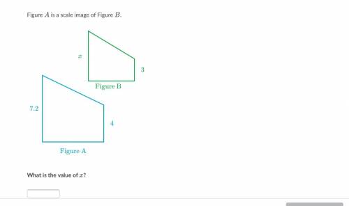 Figure A is a scale image of figure B
What is the value of X