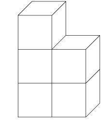 What is the isometric drawing of the cube structure above?