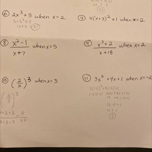 Can someone help me with 7) 8) 9)