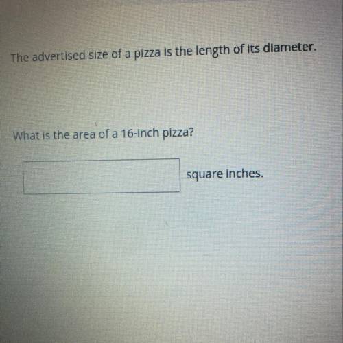 What is the area of a 16- inch pizza