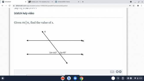 Given m||n find the value of X