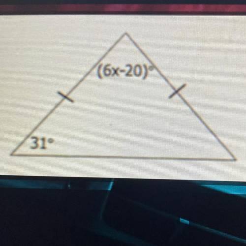 Find x
A. X = 23
B. X = 31
C. X = 62
D. X = 118