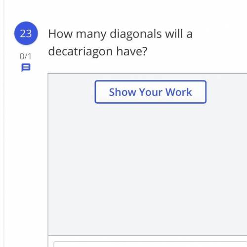 How many diagonals will a decatriagon have?