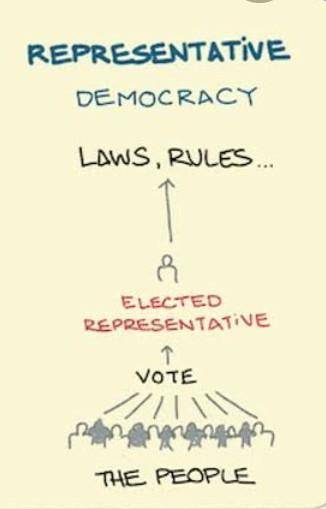India follows the system of representative democracy. Elaborate the given statement.