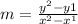 m = \frac{y^2-y1}{x^2-x^1}