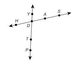 Which set of points are collinear?

Select each correct answer.
H, D, and S
H, A, and S
P, H, and