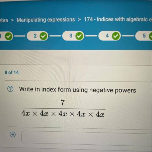 Write in index form using negative powers
PLEASE HELPPP