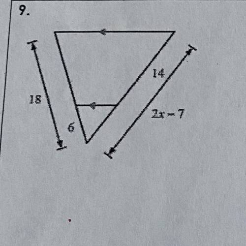 Find the missing length indicated. Pls show your work