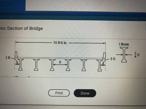 A builder wants to build a bridge whose cross section is 55ft 6in wide an equation to find the dist
