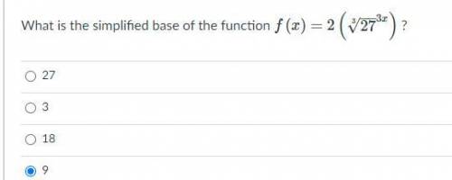 What is the simplified base of the function?