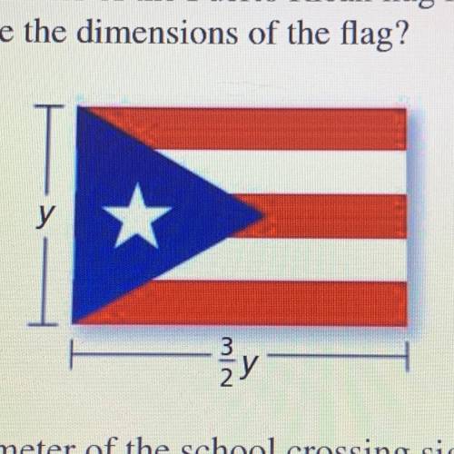 Write and solve an equation to answer the question.

The perimeter of the Puerto Rican flag is 150