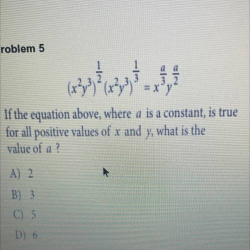 if the equation above, where a is a constant, is true for all positive values of x and y, what is t