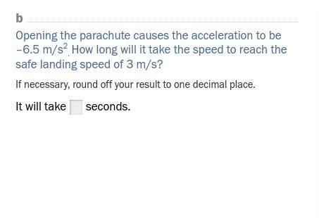 Acceleration - Opening the parachute