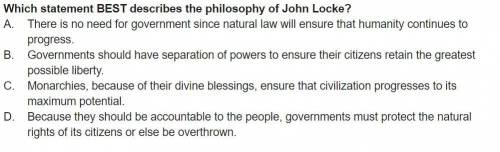 The philosophy of John Locke....