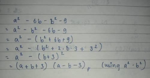 A²-9-6b-b² factorize​