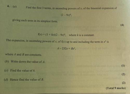 Need help with binomial expansion pls, pic is added